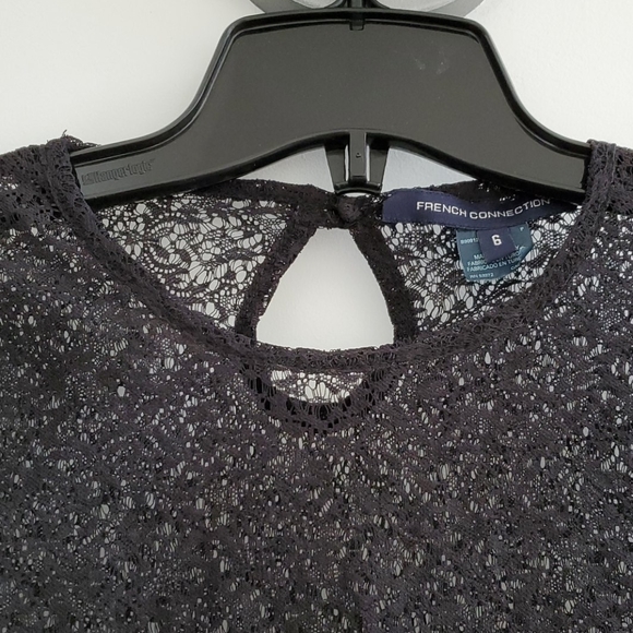 French Connection black lace shirt - Picture 4 of 8